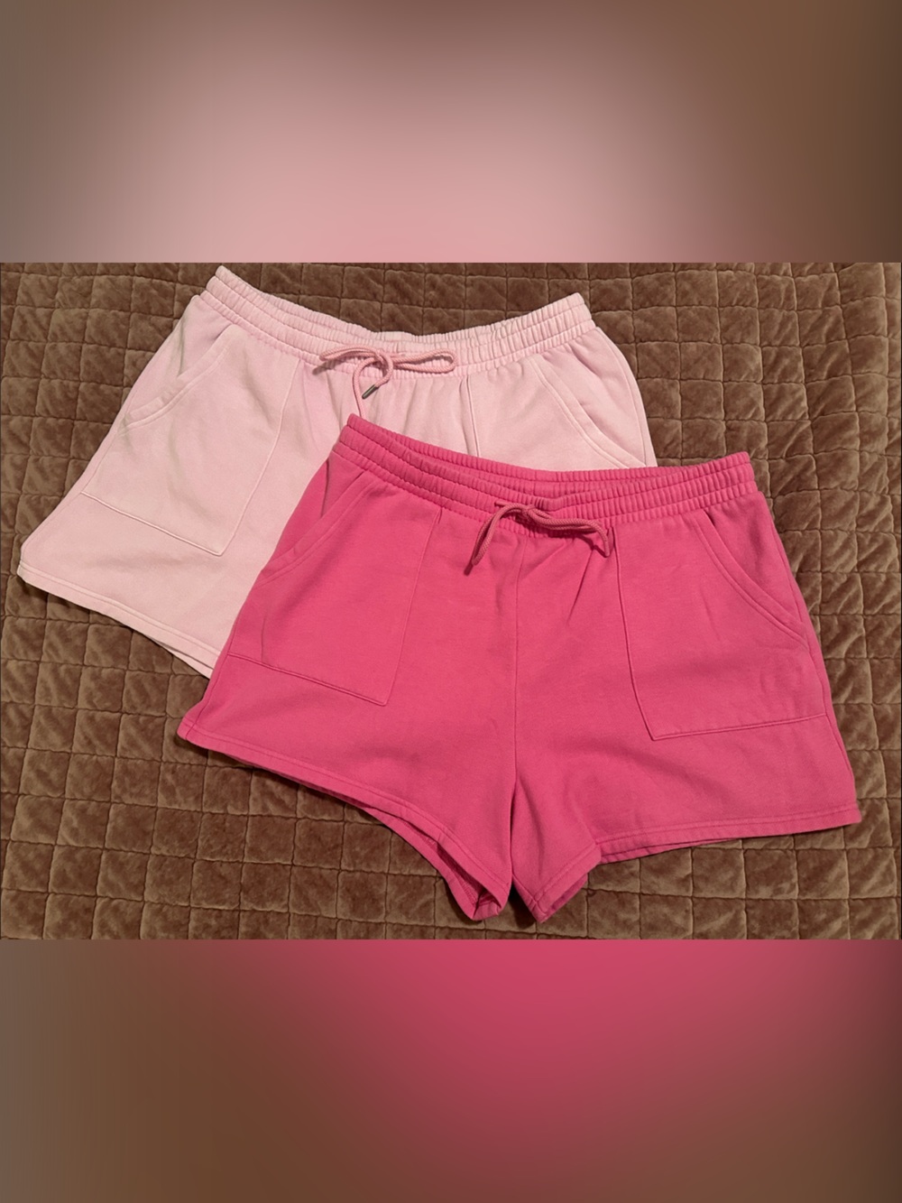 PINK Victoria's Secret Pink Campus Fleece Classic Shorts Size XL Set of 2